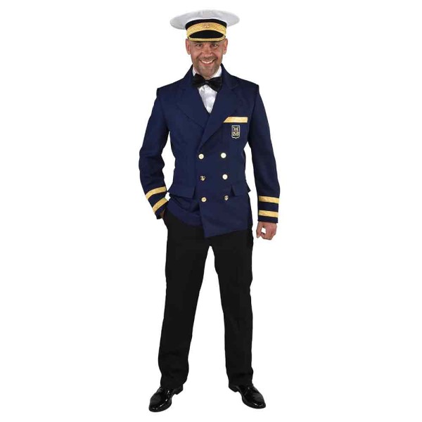 Herren Sakko Kapitän, blau/gold