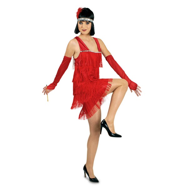 Damenkleid 20's, mit Fransen