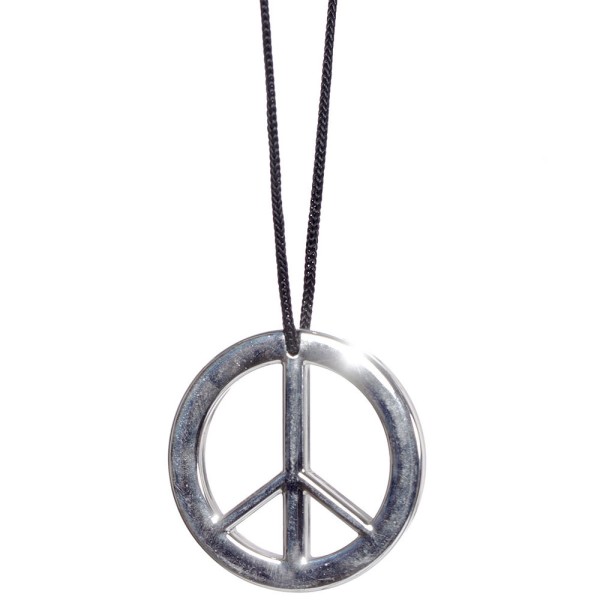 Peace Amulett inkl. Kord, silber
