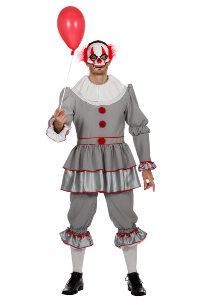 Herren Kostüm Halloween, Clown ES, 2-Teilig