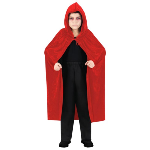 Kinder Cape mit Kapuze, Samt