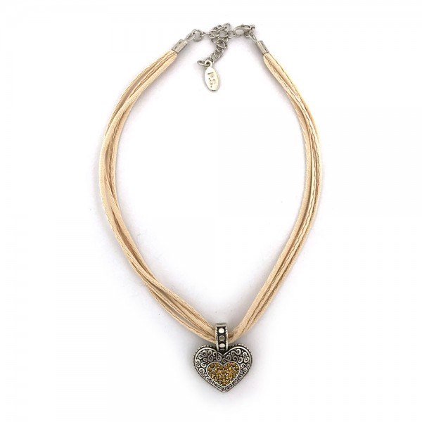 Halskette mit Herz, Swarovski Steinen