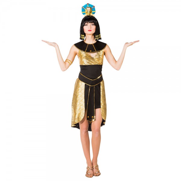 Damenkleid Ägypterin, gold/schwarz