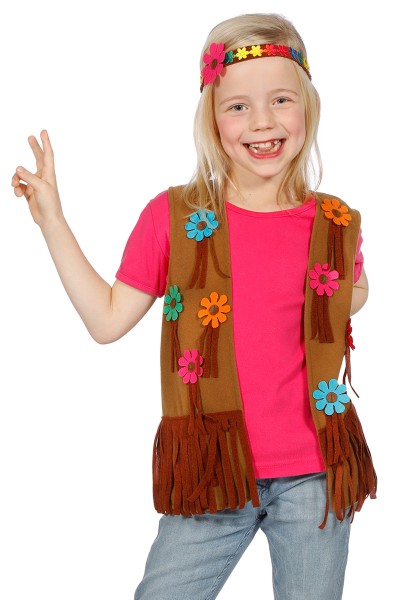 Kinder Hippie Weste, braun