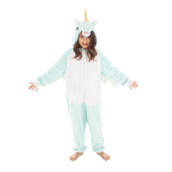 Kinder Kigurumi Einhorn, grün