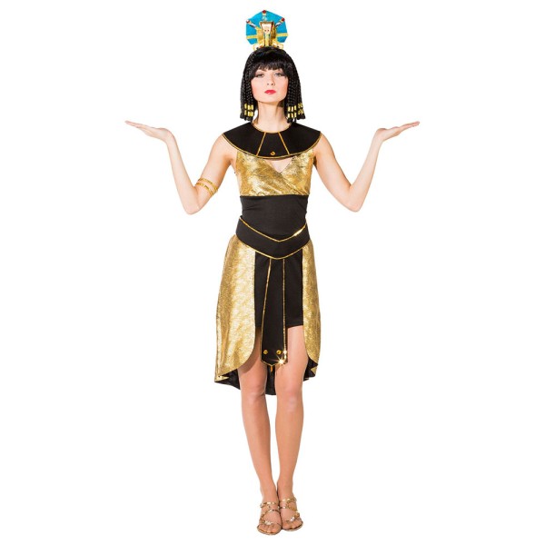 Damenkleid Ägypterin, gold/schwarz