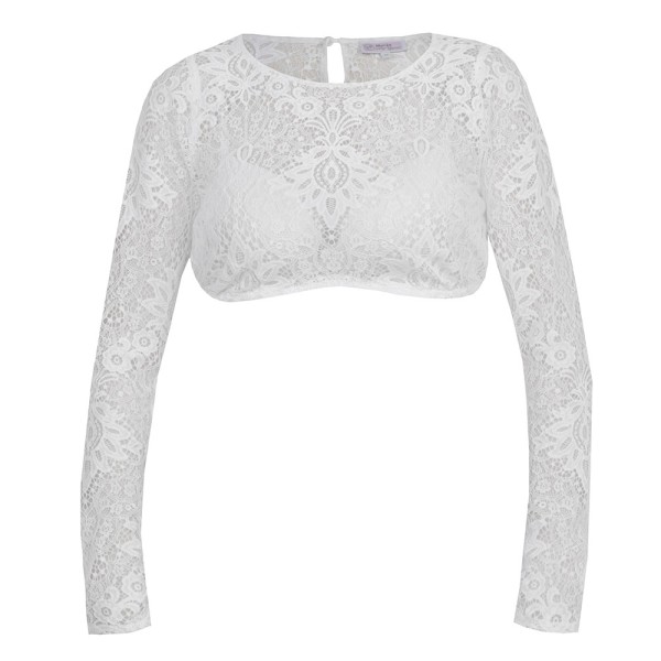 Dirndlbluse Hortensia Dalida, Langarm, ecru