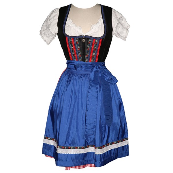 Country Line Dirndl Edelweiss, 60 cm, schwarz/blau