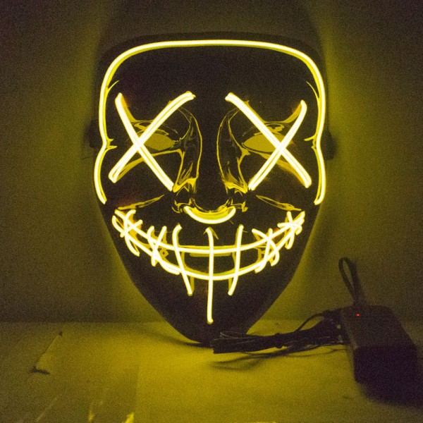 LED Horror-Maske Purge, Halloween, Halloweenmasken