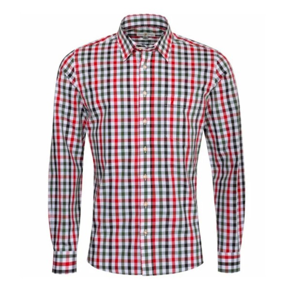Herren Trachtenhemd, Slimfit, kariert, 3-Farbig