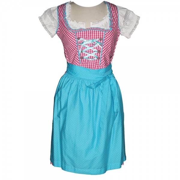 Dirndl Elicia II, 58 cm, pink/türkis